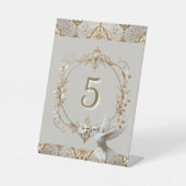 White Hummingbird Fancy Tafelnummer Reclamebord Met Voetstuk (Voorkant)