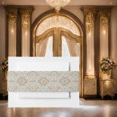 White Hummingbird Floral Invitation Belly Band Uitnodigingen Wikkel