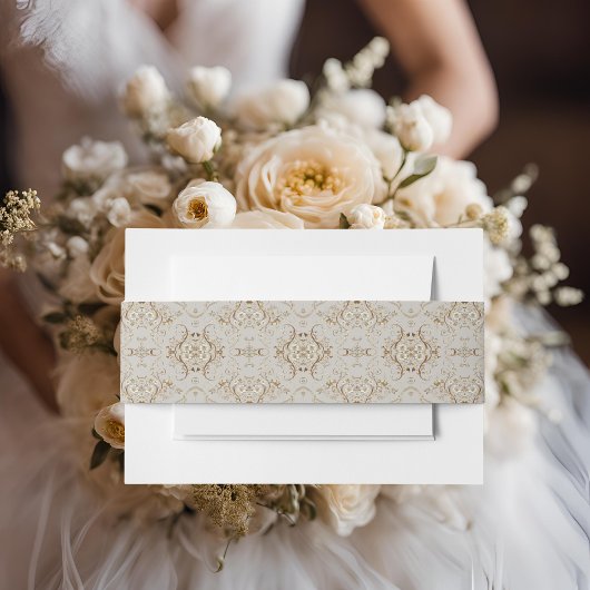 White Hummingbird Floral Invitation Belly Band Uitnodigingen Wikkel