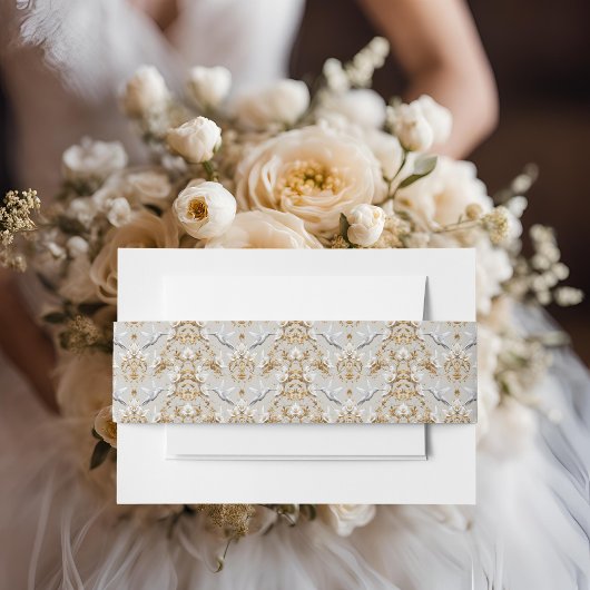 White Hummingbird Garden Invitation Belly Band Uitnodigingen Wikkel