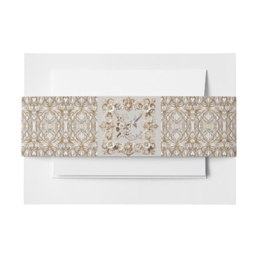White Hummingbird Invitation Belly Band Uitnodigingen Wikkel (Voorkant Voorbeeld)