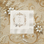 White Hummingbird Minimalist Coined Cocktail Servet