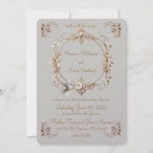 White Hummingbird Minimalist Wedding Invitation Kaart (Voorkant)