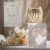 White Hummingbird Minimalist Wedding Invitation Kaart