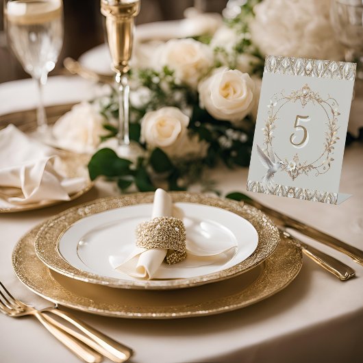 White Hummingbird Tafelnummer Reclamebord Met Voetstuk