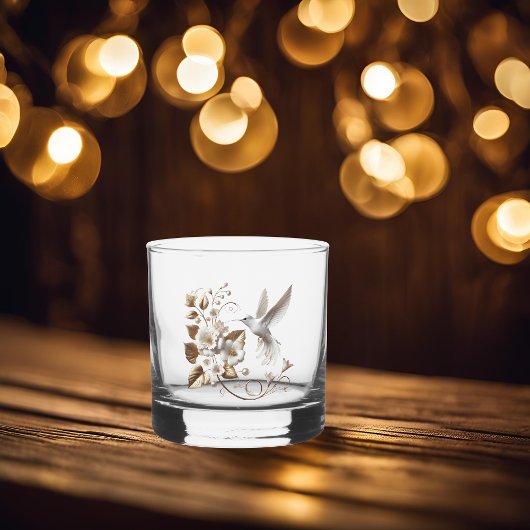 White Hummingbird Whisky Glas