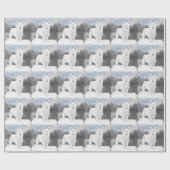 White Husky Against a Winter Background  Cadeaupapier (Vlak)