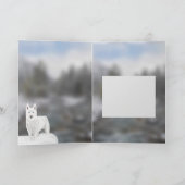 White Husky Blank Greeting Kaart (Binnen)