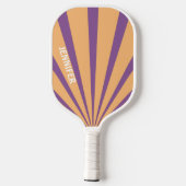 White Husky Dog Ball Illustration Pickleball Paddle (Achterkant)