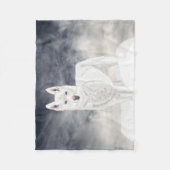 White Husky Fleece Deken (Voorkant)