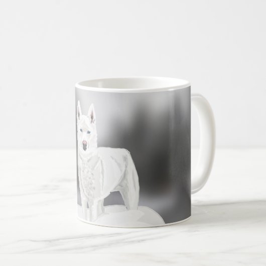 White Husky Koffiemok (Voorkant rechts)