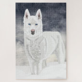 White Husky Legpuzzel (Verticaal)