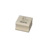 White Husky Puppy Dog Aangepaste naam Rubberstempel (Stempel)