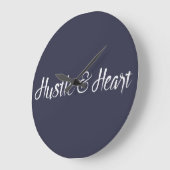 White Hustle and Heart Typography Grote Klok (Hoek)