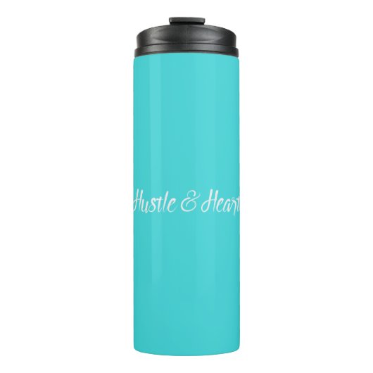 White Hustle and Heart Typography Thermosbeker (Voorkant)