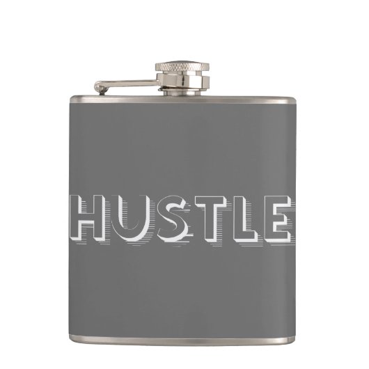 White Hustle Modern Typography Heupfles (Voorkant)