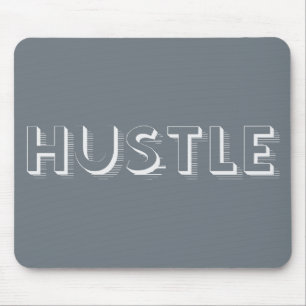 White Hustle Modern Typography Muismat