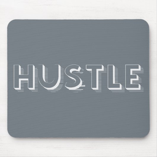 White Hustle Modern Typography Muismat (Voorkant)