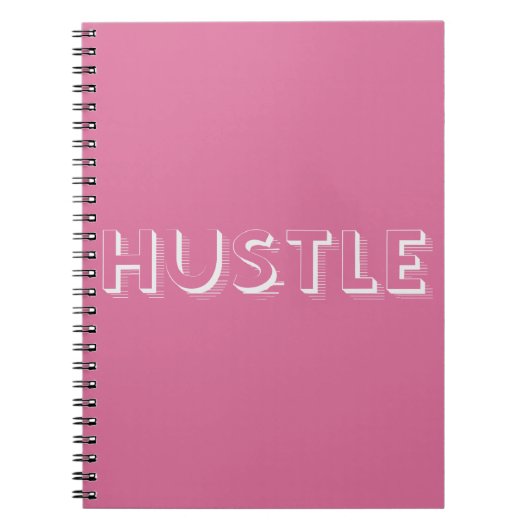 White Hustle Modern Typography Notitieboek (Voorkant)