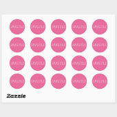 White Hustle Modern Typography Ronde Sticker (Vel)