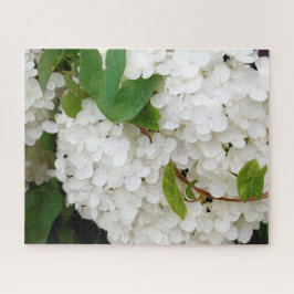 White Hydrangea 16 x 20 Puzzle by jjhelene Legpuzzel