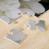 White Hydrangea 16 x 20 Puzzle by jjhelene Legpuzzel (Zijkant)