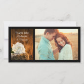 White Hydrangea and Barn Wood Wedding Bedankt (Voorkant)