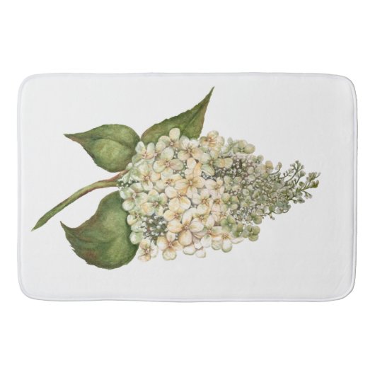 White Hydrangea Badmat (Voorkant)