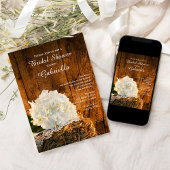 White Hydrangea Barn Wood Country Vrijgezellenfees Kaart