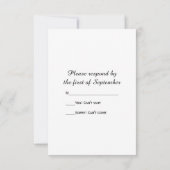 White Hydrangea Barn Wood Country Weddenschap RSVP (Achterkant)