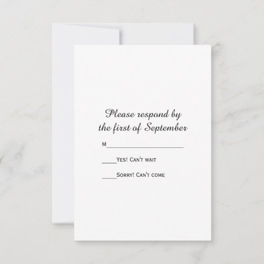 White Hydrangea Barn Wood Country Weddenschap RSVP (Achterkant)