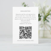 White Hydrangea Bridal Invitation Registry Insert Kaart (Staand voorkant)