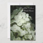 White Hydrangea Bridal Shower Invitation Kaart (Voorkant)