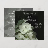 White Hydrangea Bridal Shower Invitation Kaart (Voorkant / Achterkant)