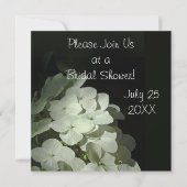 White Hydrangea Bridal Shower Invitation Kaart (Voorkant)