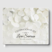 White Hydrangea Celebration of Life Memorial Gastenboek (Voorkant)