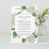 White Hydrangea Floral Botanical Vrijgezellenfeest Kaart (Staand voorkant)