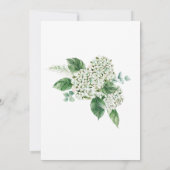 White Hydrangea Floral Botanical Vrijgezellenfeest Kaart (Achterkant)