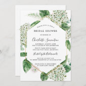 White Hydrangea Floral Botanical Vrijgezellenfeest Kaart (Voorkant / Achterkant)