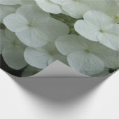 White Hydrangea Floral Foto Cadeaupapier (Hoek)