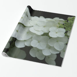  White Hydrangea Floral Foto Cadeaupapier