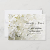 White Hydrangea Floral Marriage Announance Aankondiging (Voorkant)