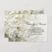 White Hydrangea Floral Marriage Announance Aankondiging (Voorkant / Achterkant)