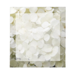 White Hydrangea Floral Notitieblok