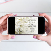 White Hydrangea Floral Vrijgezellenfeest Kaart