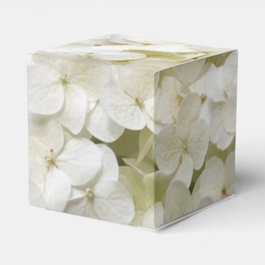 White Hydrangea Floral Wedding Bedankdoosjes (Achterkant)