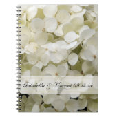 White Hydrangea Floral Wedding Notitieboek (Voorkant)