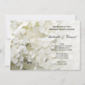 White Hydrangea Floral Wedding Rehearsal Dinner Kaart (Voorkant)