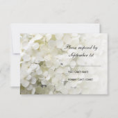 White Hydrangea Floral Wedding RSVP Response Kaart (Voorkant)
