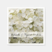 White Hydrangea Floral Wedding Servet (Voorkant)
